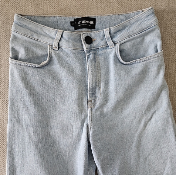 FITJEANS Light Blue Straight Leg Jeans - Picture 1 of 4